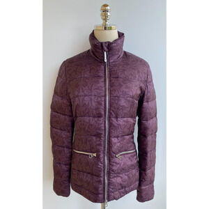 Chervo Tek Women’s Golf Quilted Puffer Full Zip Jacket Lightweight Purple US 6